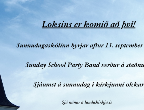 Sunnudagaskólinn hefst aftur á sunnudag